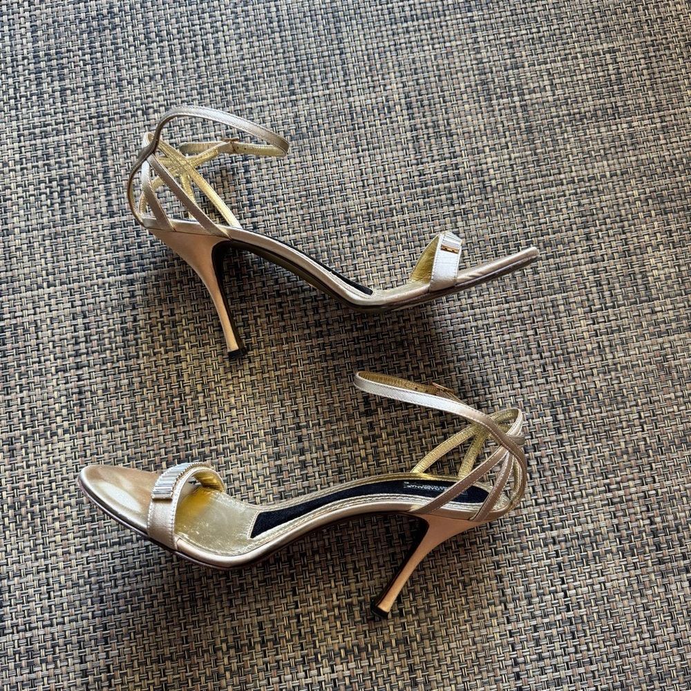Dolce & Gabbana Gold Crystal Embellished Heels - Picture 4 of 9